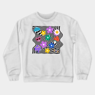 Psychedelic colorful design Crewneck Sweatshirt